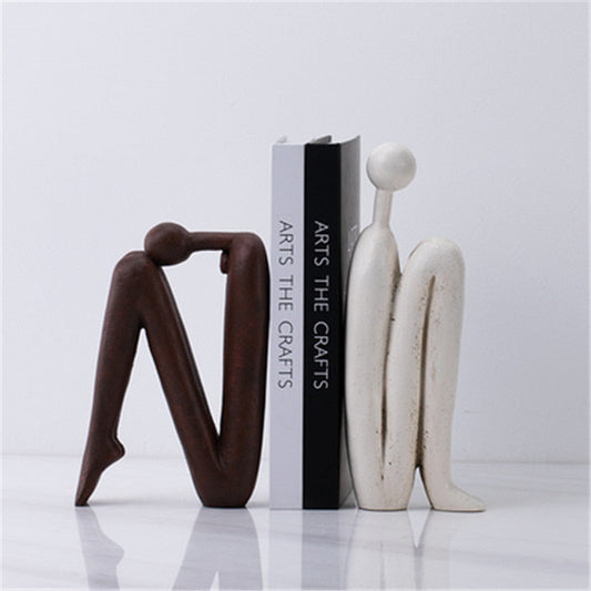 Decorative Bookends Creative Figurine Book Holder Shelf Support