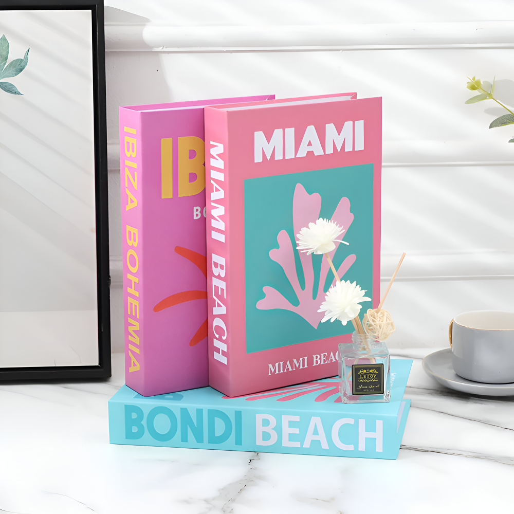 Decorative Faux Book Storage Box Coffee Table Display Accent