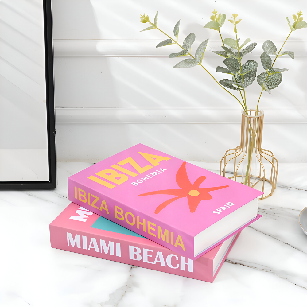 Decorative Faux Book Storage Box Coffee Table Display Accent