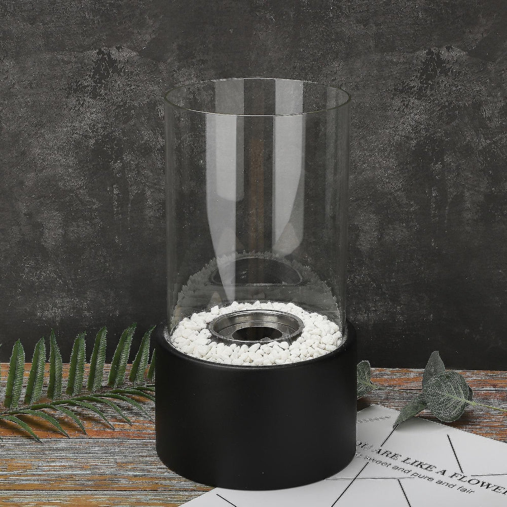 Decorative Glass Oil Lamp Tabletop Flame Accent for Indoor Ambience