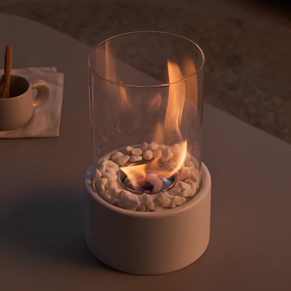Decorative Glass Oil Lamp Tabletop Flame Accent for Indoor Ambience