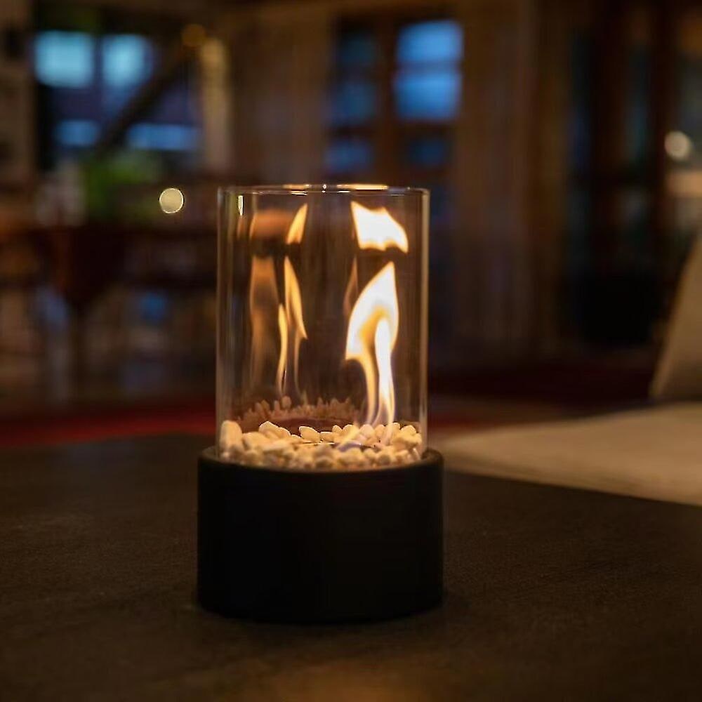 Decorative Glass Oil Lamp Tabletop Flame Accent for Indoor Ambience