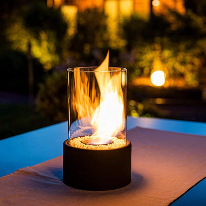 Decorative Glass Oil Lamp Tabletop Flame Accent for Indoor Ambience