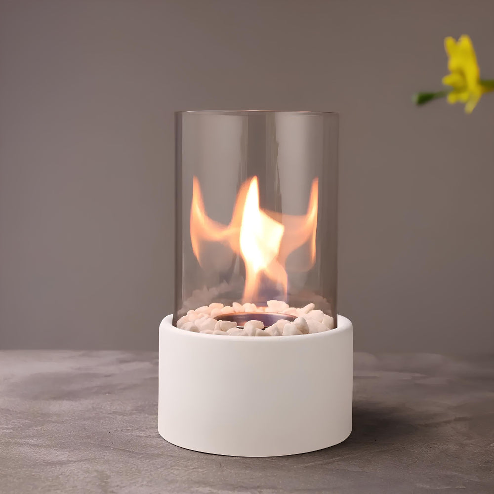 Decorative Glass Oil Lamp Tabletop Flame Accent for Indoor Ambience