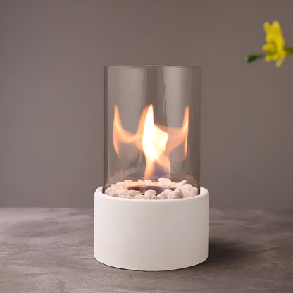Decorative Glass Oil Lamp Tabletop Flame Accent for Indoor Ambience