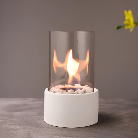 Decorative Glass Oil Lamp Tabletop Flame Accent for Indoor Ambience