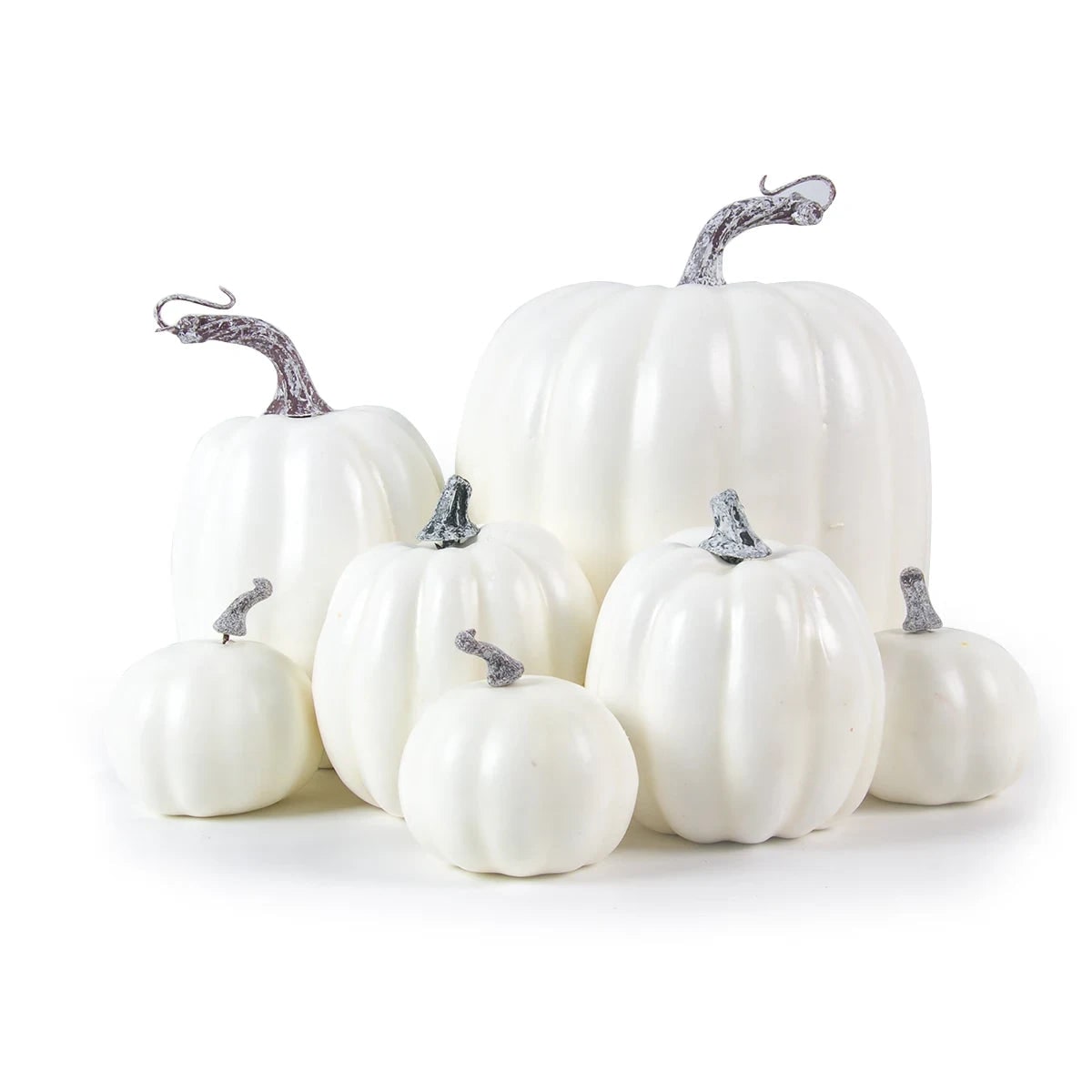 Decorative Halloween Pumpkins Foam Autumn Tabletop Home Accent Set