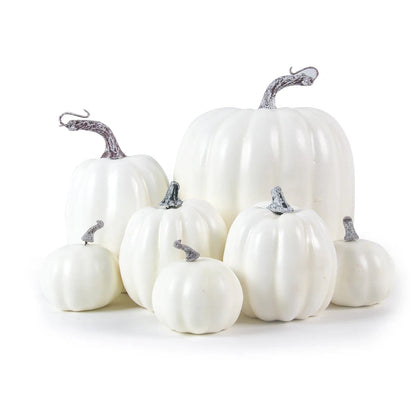 Decorative Halloween Pumpkins Foam Autumn Tabletop Home Accent Set