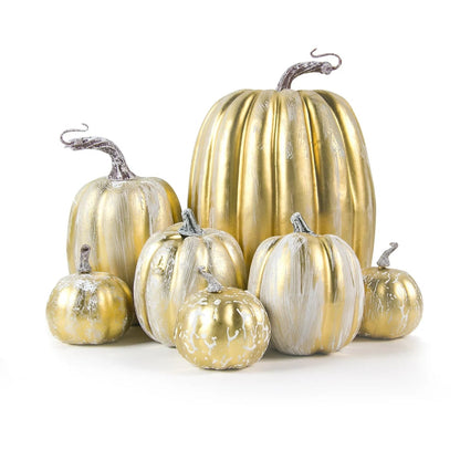 Decorative Halloween Pumpkins Foam Autumn Tabletop Home Accent Set