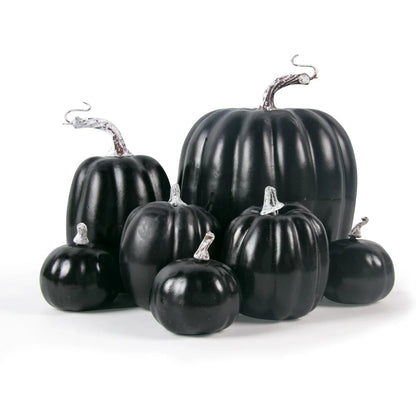 Decorative Halloween Pumpkins Foam Autumn Tabletop Home Accent Set