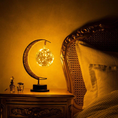 Decorative Night Lamp Ambient Lighting Iron Rope Table Light Battery Powered