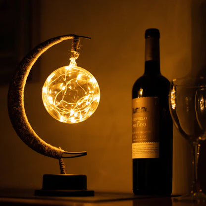 Decorative Night Lamp Ambient Lighting Iron Rope Table Light Battery Powered