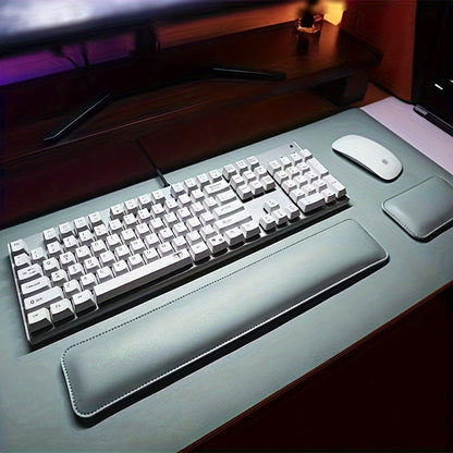 Desk Mat Set Wrist Rest Mouse Pad Keyboard Support PU Leather Desk Pad
