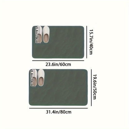 Diatomite Bath Mat Geometric Quick Dry Non Slip Bathroom Floor Rug