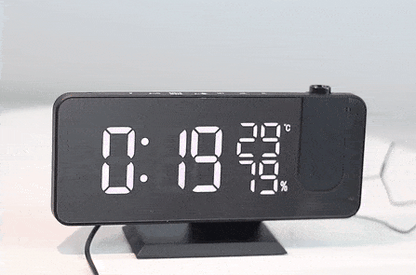 Digital Alarm Clock with LED Display Ceiling Time Projector FM Radio USB Charging Station
