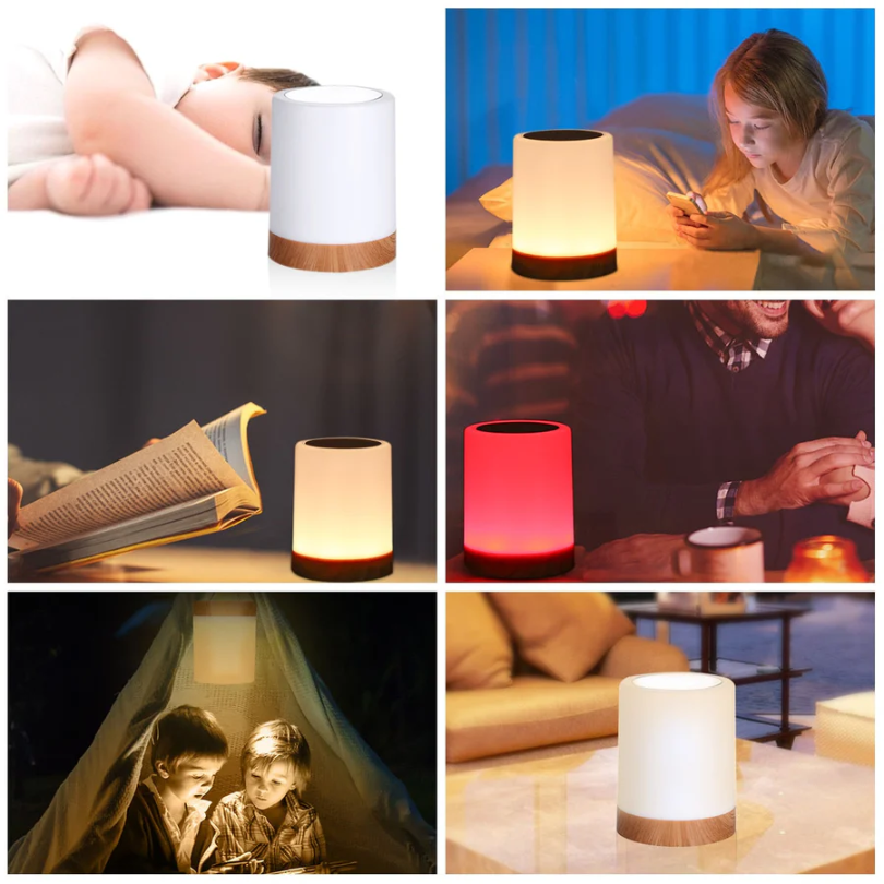Dimmable Touch Night Lamp Modern LED Bedside Light