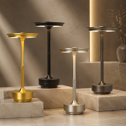 Dimmable Wireless Metallic Table Lamp with Touch Control