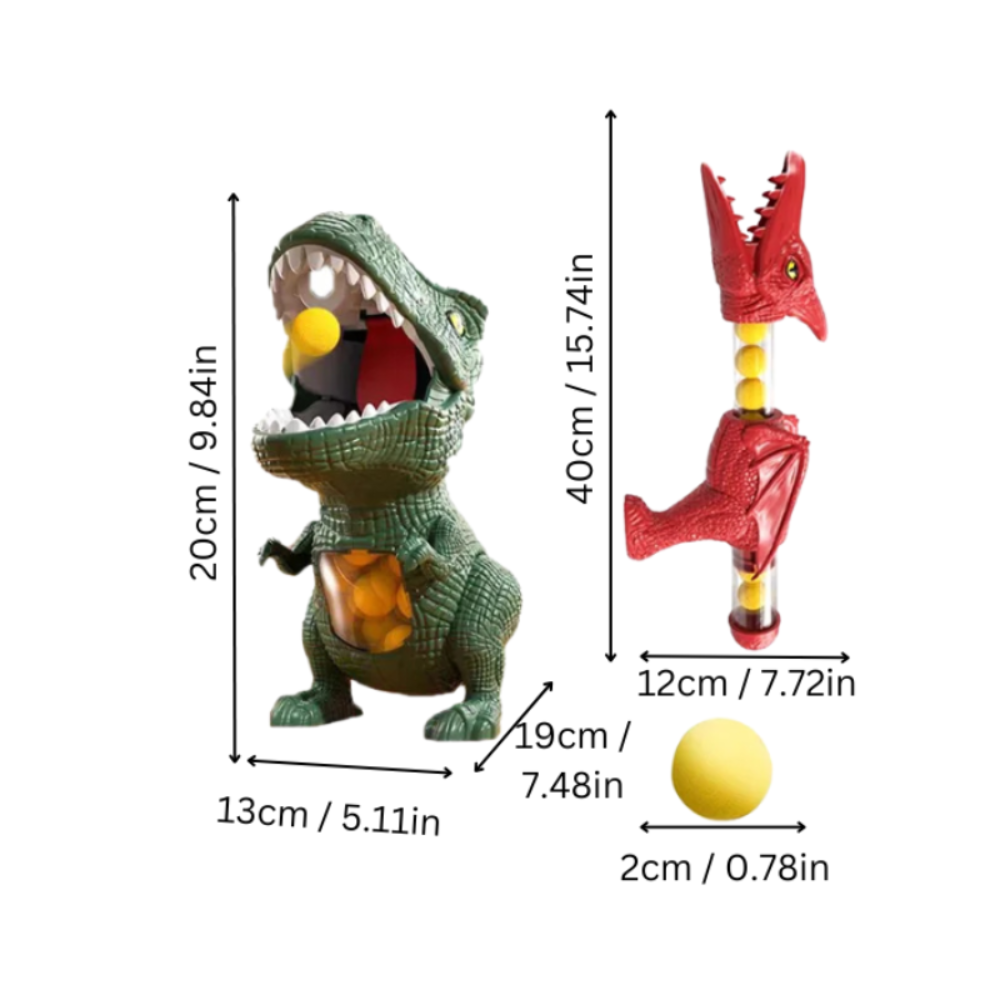 Dinosaur Foam Ball Shooter Toy Set for Kids Interactive Target Game