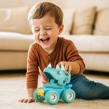Dinosaur Monster Truck Push Toy Hand Eye Coordination Activity