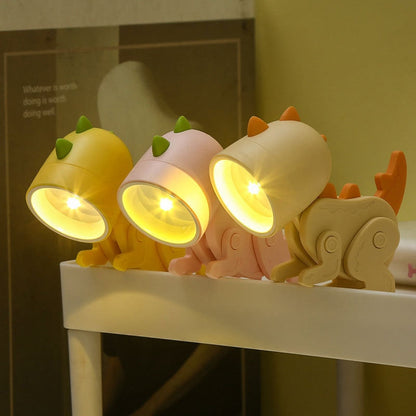 Dinosaur Night Light Adjustable Kids Bedside Lamp with Soft Warm Glow