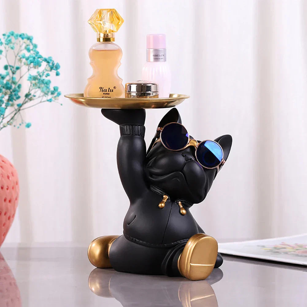 Dog Statue Storage Ornament Decorative Home Figurine Stylish Organizer