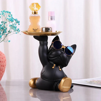Dog Statue Storage Ornament Decorative Home Figurine Stylish Organizer