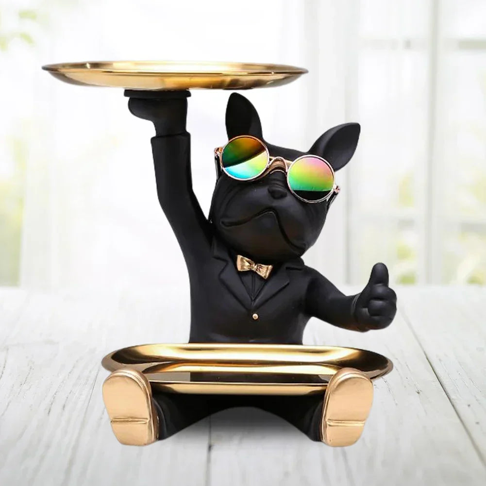 Dog Statue Storage Ornament Decorative Home Figurine Stylish Organizer