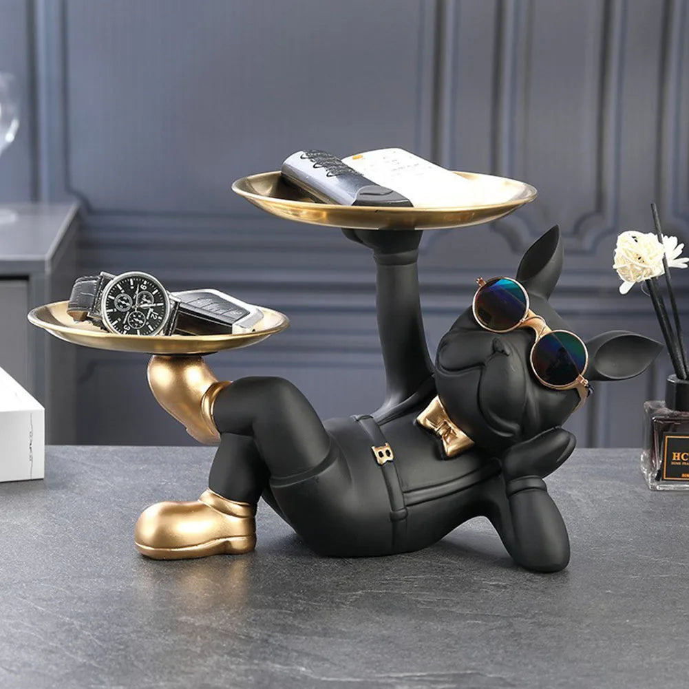Dog Statue Storage Ornament Decorative Home Figurine Stylish Organizer