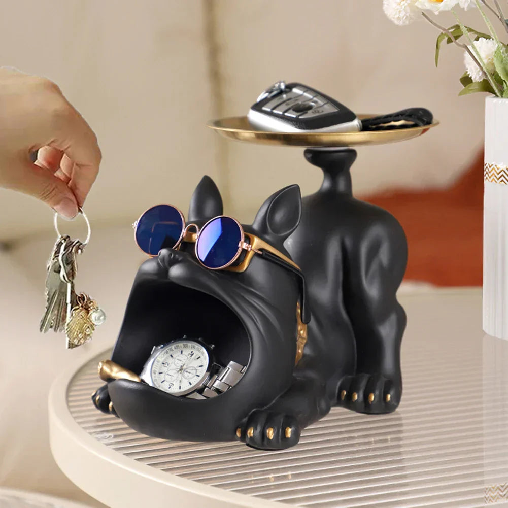 Dog Statue Storage Ornament Decorative Home Figurine Stylish Organizer