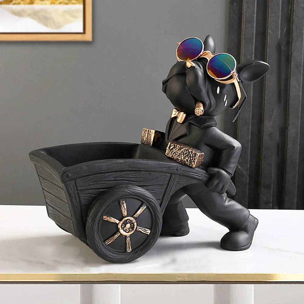 Dog Statue Storage Ornament Decorative Home Figurine Stylish Organizer