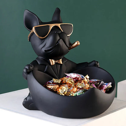 Dog Statue Storage Ornament Decorative Home Figurine Stylish Organizer