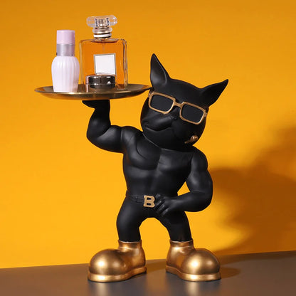 Dog Statue Storage Ornament Decorative Home Figurine Stylish Organizer