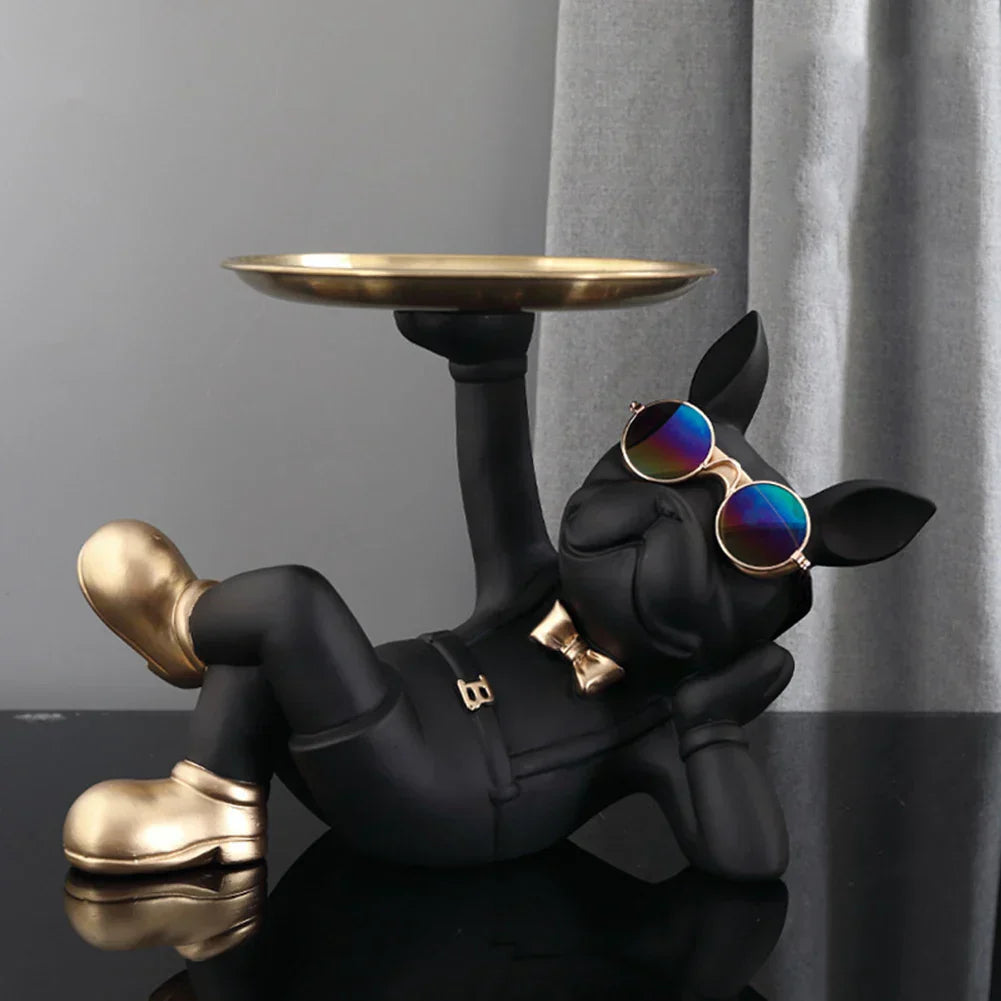 Dog Statue Storage Ornament Decorative Home Figurine Stylish Organizer