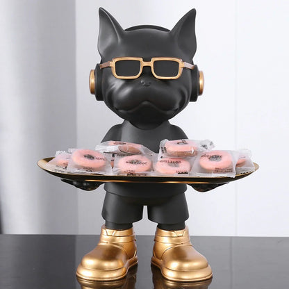 Dog Statue Storage Ornament Decorative Home Figurine Stylish Organizer