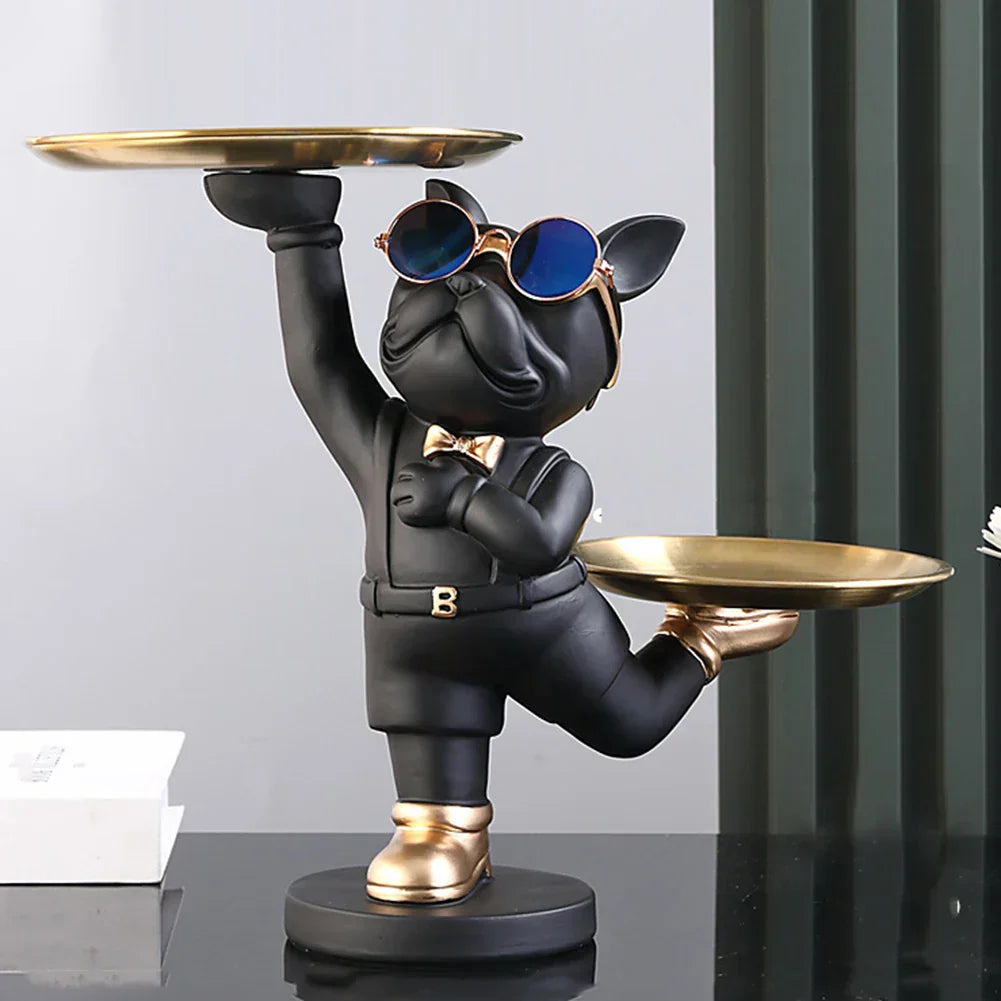 Dog Statue Storage Ornament Decorative Home Figurine Stylish Organizer