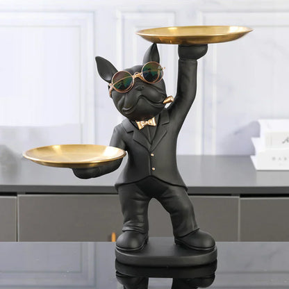 Dog Statue Storage Ornament Decorative Home Figurine Stylish Organizer