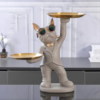 Dog Statue Storage Ornament Decorative Home Figurine Stylish Organizer