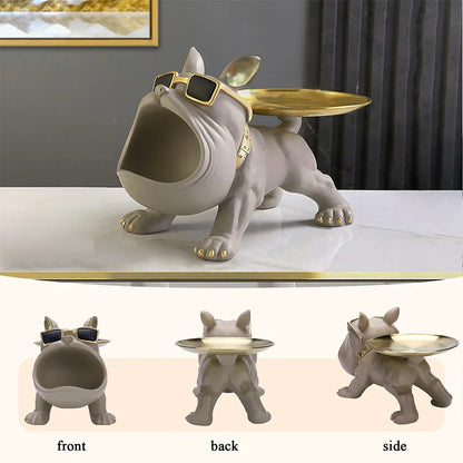 Dog Statue Storage Ornament Decorative Home Figurine Stylish Organizer