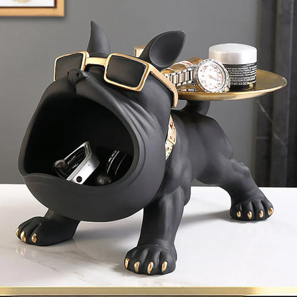 Dog Statue Storage Ornament Decorative Home Figurine Stylish Organizer