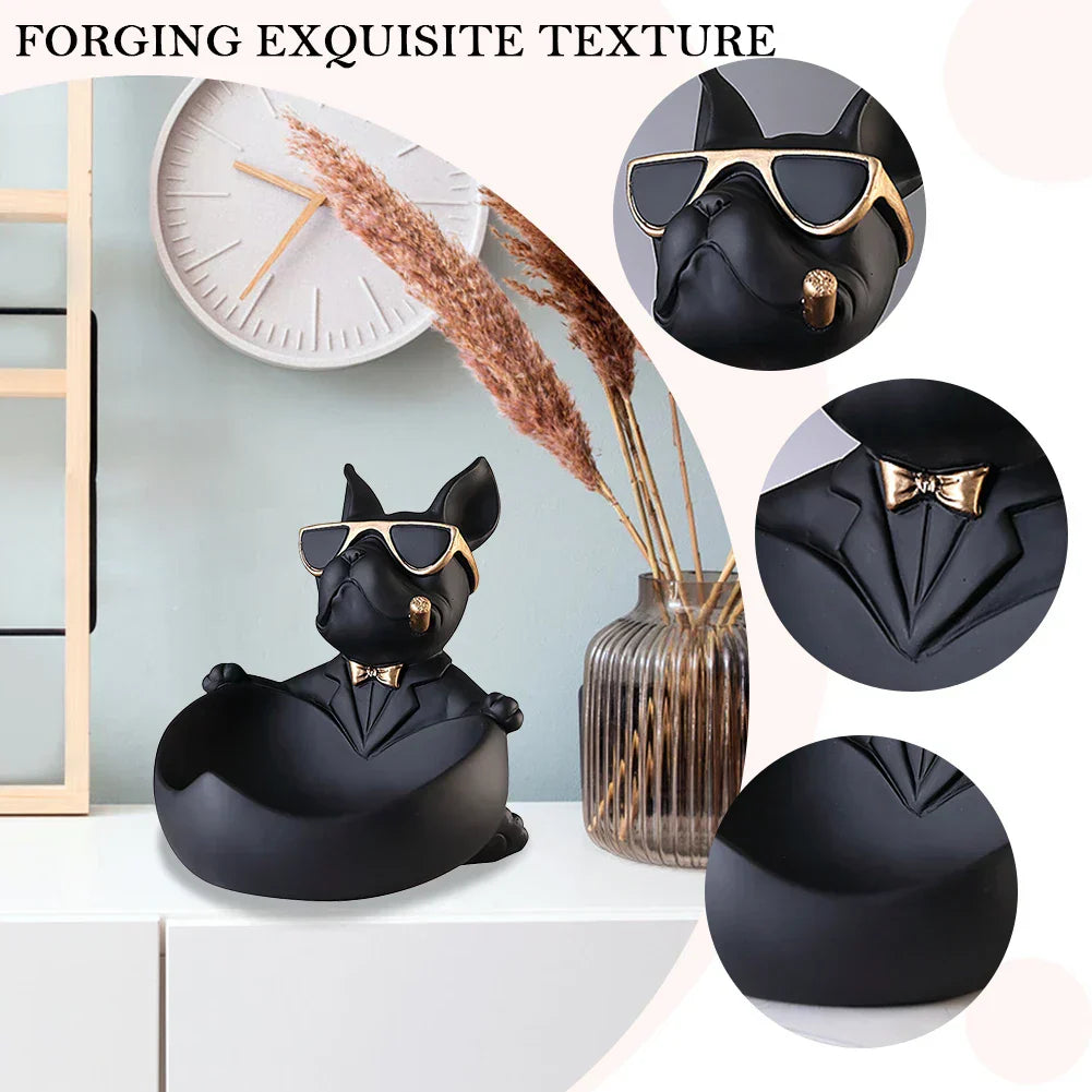 Dog Statue Storage Ornament Decorative Home Figurine Stylish Organizer