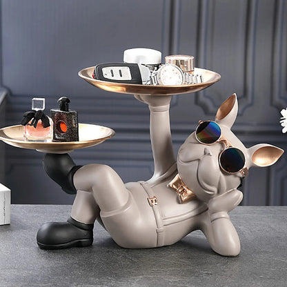 Dog Statue Storage Ornament Decorative Home Figurine Stylish Organizer