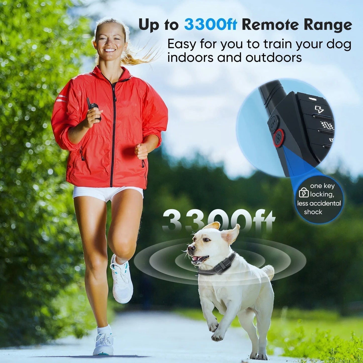 Dog Training Collar Remote Control Anti Bark Waterproof Adjustable