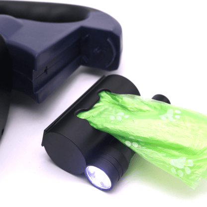 Double Dog Leash Retractable Dual Lead Anti Tangle LED Light