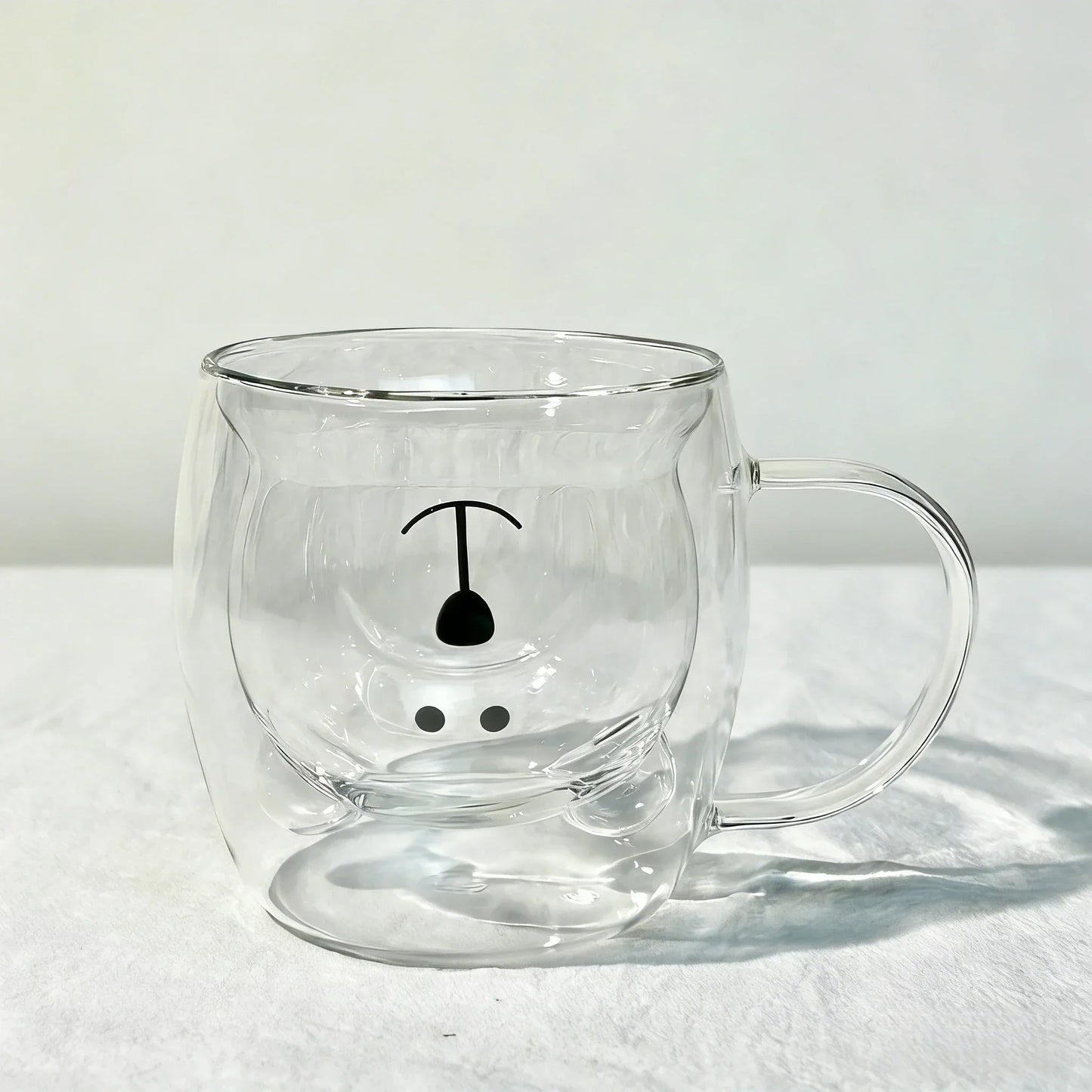 Double Wall Bear Glass Coffee Mug Borosilicate Drink Cup