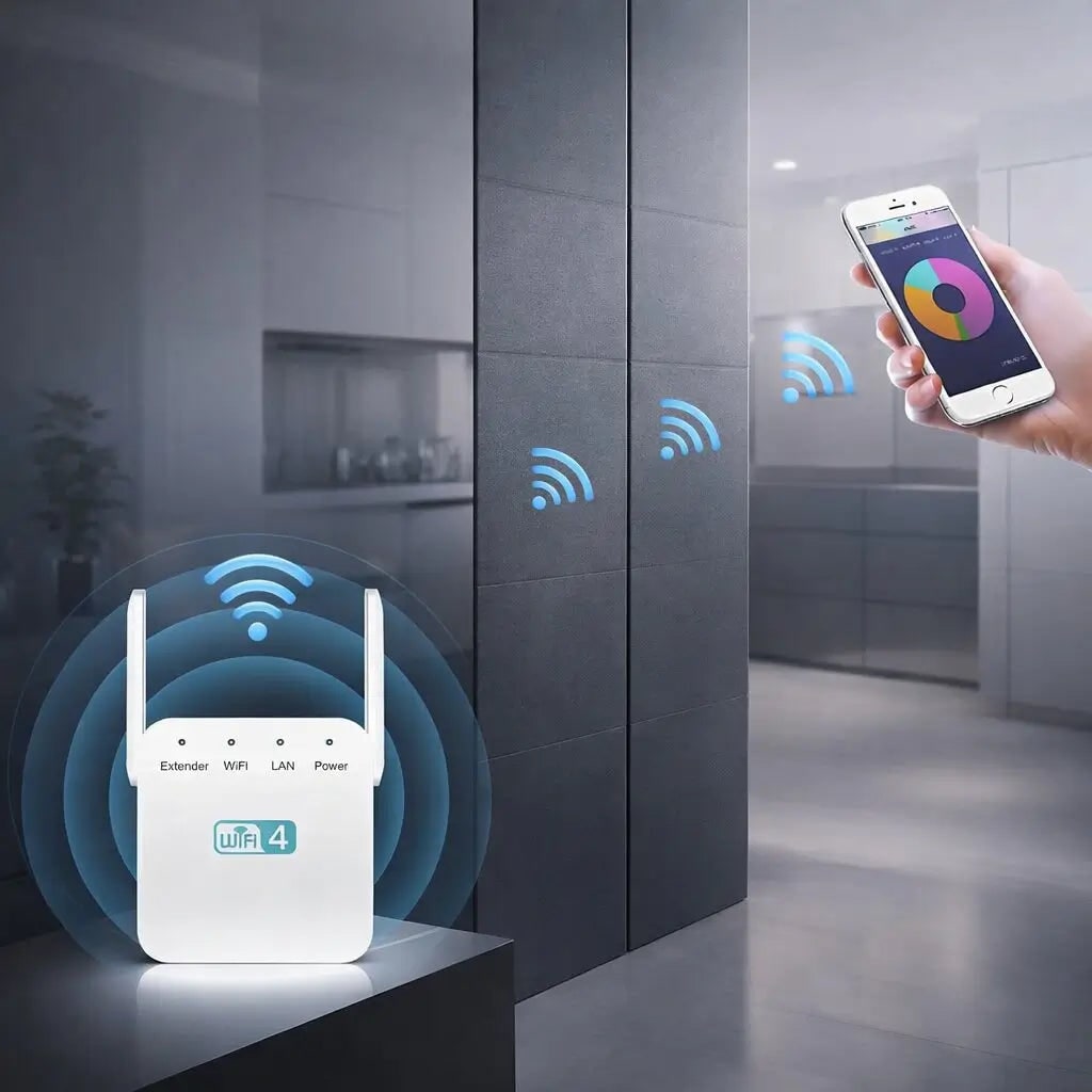 Dual Band WiFi Range Extender Mesh Signal Booster Repeater