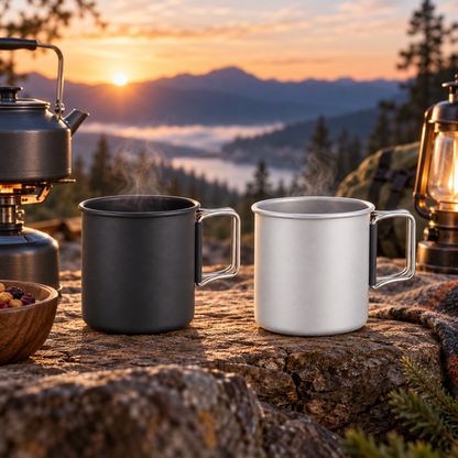 Durable Aluminium Camping Mug with Insulated Design for Outdoor Use