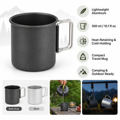 Durable Aluminium Camping Mug with Insulated Design for Outdoor Use