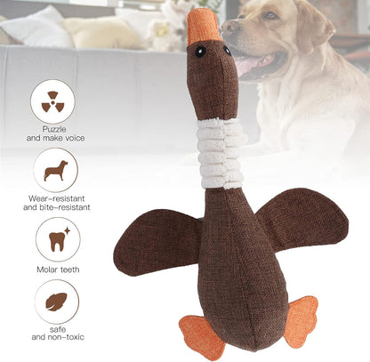 Durable Goose Dog Chew Toy Tough Interactive Pet Toy