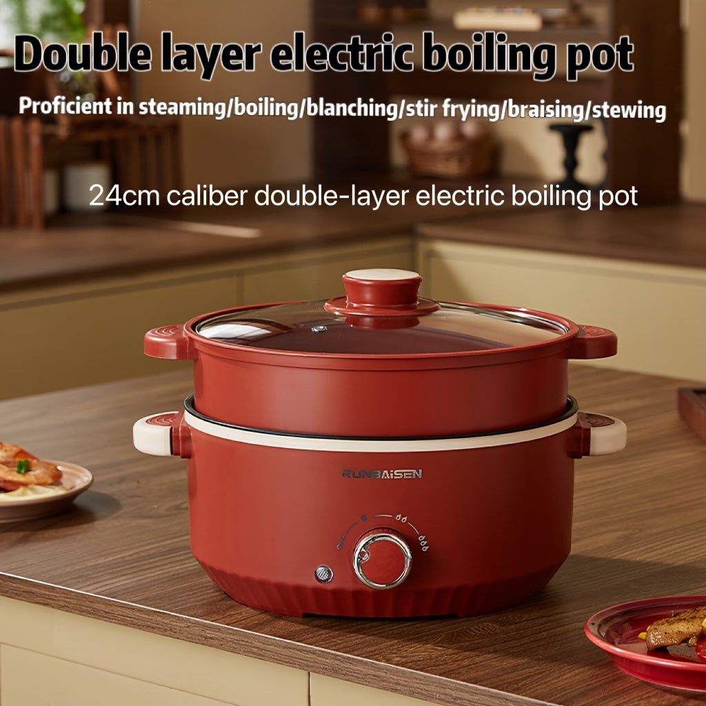 Electric Cooker Steamer Fryer Non Stick Kitchen Pot