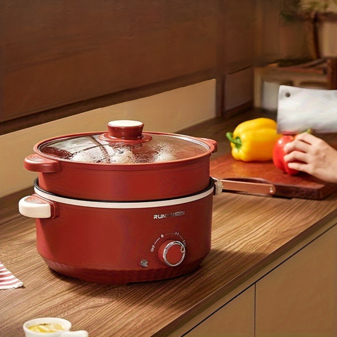 Electric Cooker Steamer Fryer Non Stick Kitchen Pot